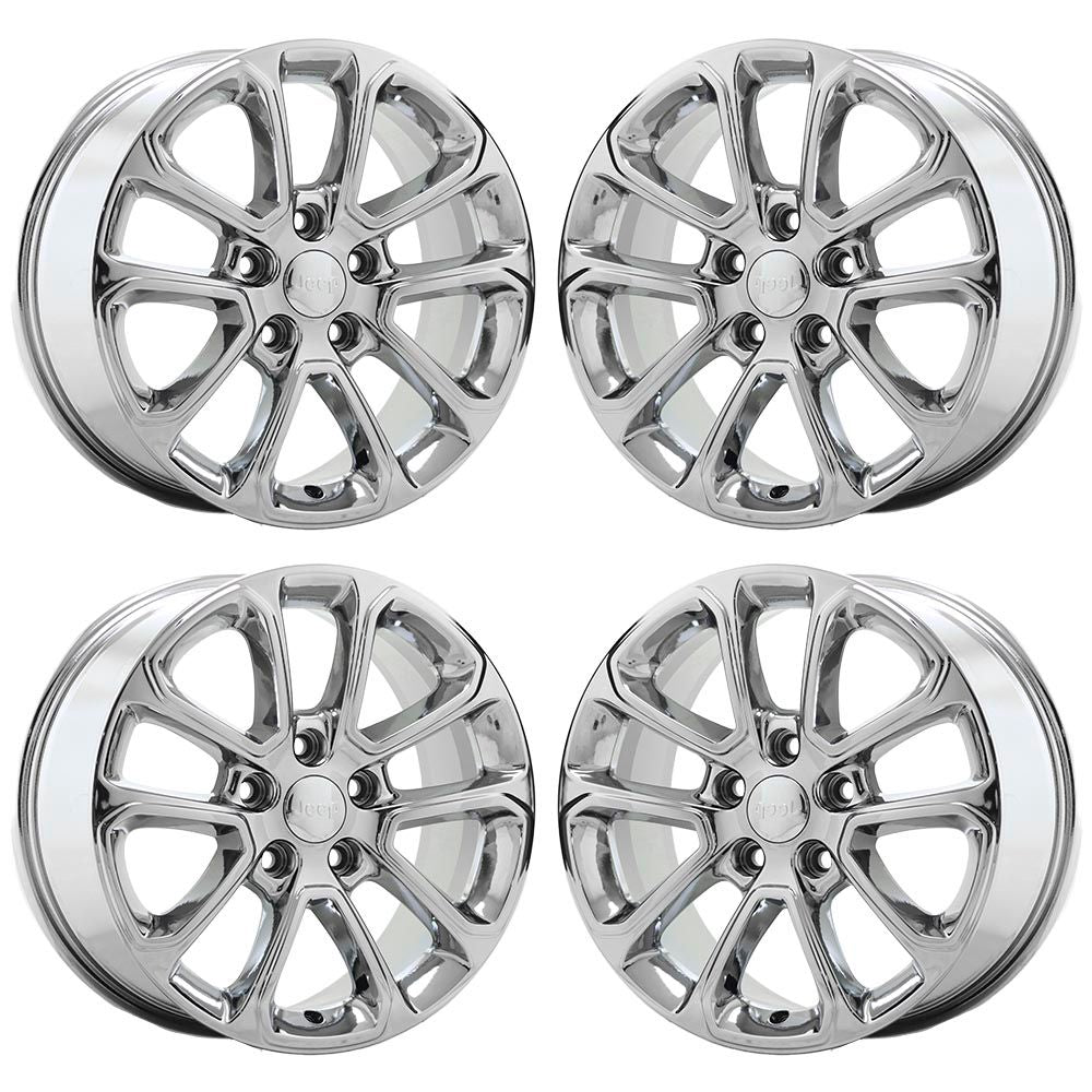 18" Jeep Grand Cherokee Dodge Durango Bright Chrome wheels rims OEM set 9136